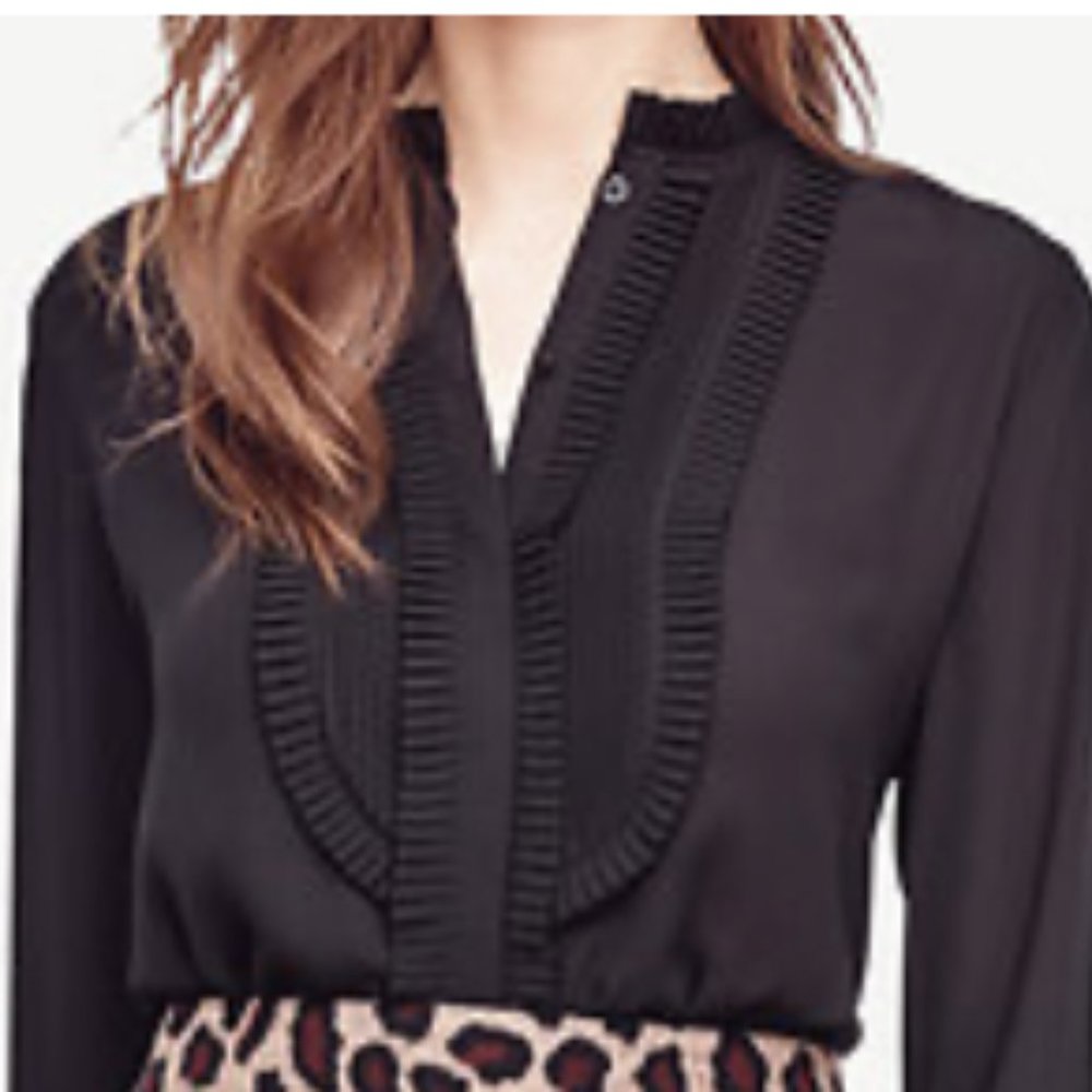 Ann Taylor Ruffle Front Blouse (XL)